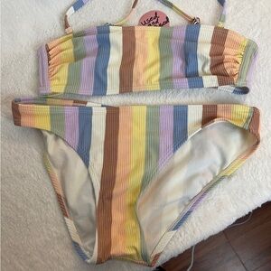 Xhilaration Multicolor Striped Kids Bikini